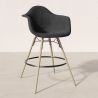 Buy Velvet Bar Stool - Scandinavian Design and Wooden Legs - Skandiva  Black 61597 - prices