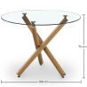 Buy Round Dining Table - Scandinavian Design - 4/5 Diners - Liona Natural 61602 with a guarantee
