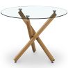 Buy Round Dining Table - Scandinavian Design - 4/5 Diners - Liona Natural 61602 at MyFaktory