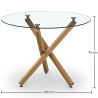 Buy Round Dining Table - Scandinavian Design - 4/5 Diners - Liona Natural 61602 home delivery