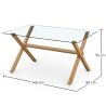 Buy Rectangular Dining Table - Scandinavian Design - 6 Diners - Liona Natural 61603 home delivery