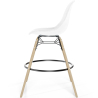 Buy Velvet Bar Stool - Scandinavian Design and Wooden Legs - Lumi White 61596 - prices