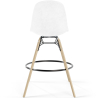 Buy Velvet Bar Stool - Scandinavian Design and Wooden Legs - Lumi White 61596 in the Europe
