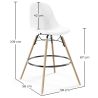 Buy Velvet Bar Stool - Scandinavian Design and Wooden Legs - Lumi White 61596 - prices