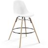 Buy Velvet Bar Stool - Scandinavian Design and Wooden Legs - Lumi White 61596 at MyFaktory