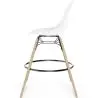 Buy Velvet Bar Stool - Scandinavian Design and Wooden Legs - Lumi White 61596 at MyFaktory