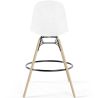 Buy Velvet Bar Stool - Scandinavian Design and Wooden Legs - Lumi White 61596 with a guarantee