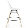 Buy Velvet Bar Stool - Scandinavian Design and Wooden Legs - Lumi White 61596 home delivery