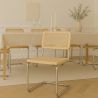 Buy Dining Chair - Vintage Design - Wood and Rattan - New Edition - Lia Natural 61592 home delivery