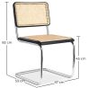 Buy Dining Chair - Vintage Design - Wood and Rattan - New Edition - Lia Black 61592 - prices