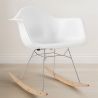 Buy Rocking Chair - Scandinavian Design - Wooden and Metal Legs - Skandiva White 61605 - prices