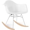 Buy Rocking Chair - Scandinavian Design - Wooden and Metal Legs - Skandiva White 61605 at MyFaktory