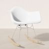 Buy Rocking Chair - Scandinavian Design - Wooden and Metal Legs - Skandiva White 61605 - prices