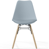 Buy Dining Chair with Cushion - Scandinavian Design and Wooden Legs - Lumi Light grey 61604 - in the EU