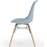 Buy Dining Chair with Cushion - Scandinavian Design and Wooden Legs - Lumi Light grey 61604 - in the EU