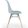 Buy Dining Chair with Cushion - Scandinavian Design and Wooden Legs - Lumi Light grey 61604 - prices