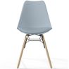 Buy Dining Chair with Cushion - Scandinavian Design and Wooden Legs - Lumi Light grey 61604 - in the EU
