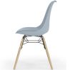 Buy Dining Chair with Cushion - Scandinavian Design and Wooden Legs - Lumi Light grey 61604 in the Europe