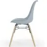 Buy Dining Chair with Cushion - Scandinavian Design and Wooden Legs - Lumi Light grey 61604 - in the EU