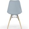 Buy Dining Chair with Cushion - Scandinavian Design and Wooden Legs - Lumi Light grey 61604 with a guarantee