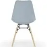 Buy Dining Chair with Cushion - Scandinavian Design and Wooden Legs - Lumi Light grey 61604 at MyFaktory