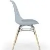 Buy Dining Chair with Cushion - Scandinavian Design and Wooden Legs - Lumi Light grey 61604 - prices