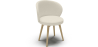 Buy Dining chair upholstered in white boucle - Seranda White 61606 - in the EU