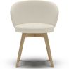 Buy Dining chair upholstered in white boucle - Seranda White 61606 at MyFaktory