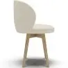Buy Dining chair upholstered in white boucle - Seranda White 61606 with a guarantee