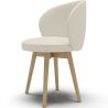 Buy Dining chair upholstered in white boucle - Seranda White 61606 - in the EU