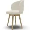 Buy Dining chair upholstered in white boucle - Seranda White 61606 - prices