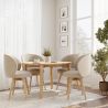 Buy Dining chair upholstered in white boucle - Seranda White 61606 - prices