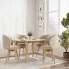 Buy Dining chair upholstered in white boucle - Seranda White 61606 - prices