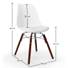 Buy Dining Chair with Cushion - Scandinavian Design and Wooden Dark Legs - Lumi White 61607 - prices