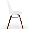 Buy Dining Chair with Cushion - Scandinavian Design and Wooden Dark Legs - Lumi White 61607 home delivery