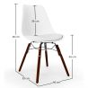 Buy Dining Chair with Cushion - Scandinavian Design and Wooden Dark Legs - Lumi White 61607 - in the EU