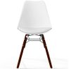 Buy Dining Chair with Cushion - Scandinavian Design and Wooden Dark Legs - Lumi White 61607 - in the EU