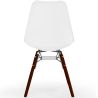 Buy Dining Chair with Cushion - Scandinavian Design and Wooden Dark Legs - Lumi White 61607 with a guarantee