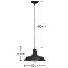 Buy Edison Colored Lampshade Pendant Lamp - Carbon Steel White 50878 home delivery