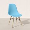 Buy Children's Chair - Scandinavian Design - Wooden Legs - Lumi Light blue 61695 - prices