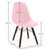Buy Children Chair - Scandinavian Design - Dark Wooden Legs - Lumi Pink 61699 - in the EU
