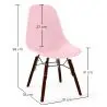Buy Children Chair - Scandinavian Design - Dark Wooden Legs - Lumi Pink 61699 - in the EU