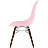 Buy Children Chair - Scandinavian Design - Dark Wooden Legs - Lumi Pink 61699 home delivery