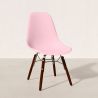 Buy Children Chair - Scandinavian Design - Dark Wooden Legs - Lumi Pink 61699 - prices