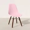 Buy Children Chair - Scandinavian Design - Dark Wooden Legs - Lumi Pink 61699 - in the EU