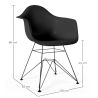 Buy Dining Chair - Scandinavian Design and Black Metal Legs - Skandiva Black 61726 with a guarantee
