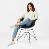 Buy Dining Chair - Scandinavian Design and Black Metal Legs - Skandiva Black 61726 at MyFaktory