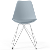 Buy Dining Chair with Cushion - Scandinavian Design and Metal Legs - Lumi Light grey 61728 - in the EU