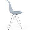 Buy Dining Chair with Cushion - Scandinavian Design and Black Metal Legs - Lumi Light grey 61728 in the Europe