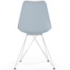 Buy Dining Chair with Cushion - Scandinavian Design and Black Metal Legs - Lumi Light grey 61728 home delivery